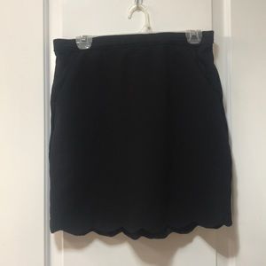 Black mini skirt